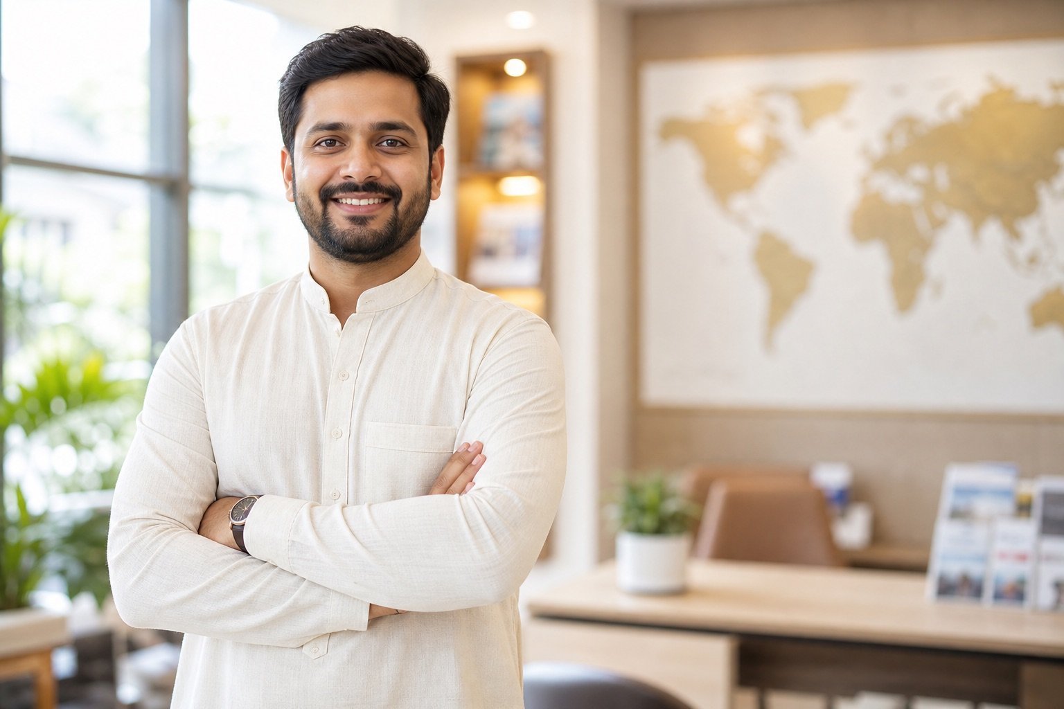 Indian travel advisor ready to help with package guidance